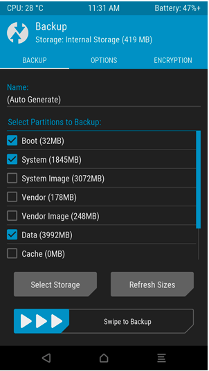 Backup And Restore With TWRP