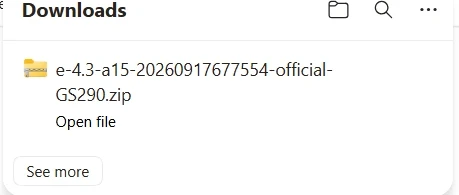 Auf den Laptop heruntergeladen